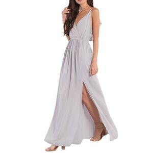 Tobi Maxi Dress Drop Back Flowy Edges Purple Formal Prom Wedding Size Small